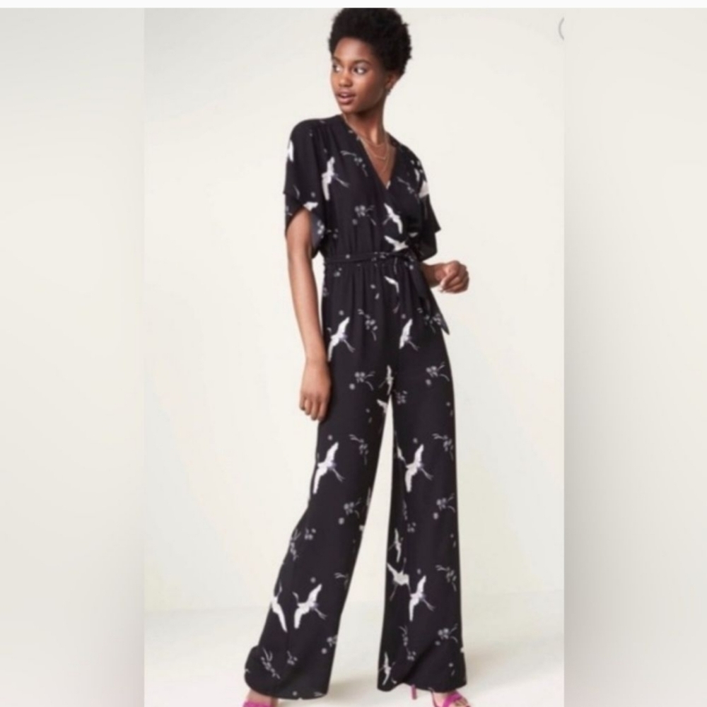 Leith crane black jumpsuit xs